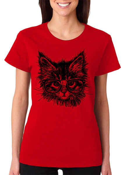 Women's Nerdy Kitten T-Shirt