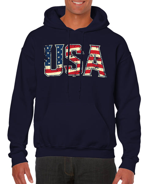 USA Flag Letters Hoodie